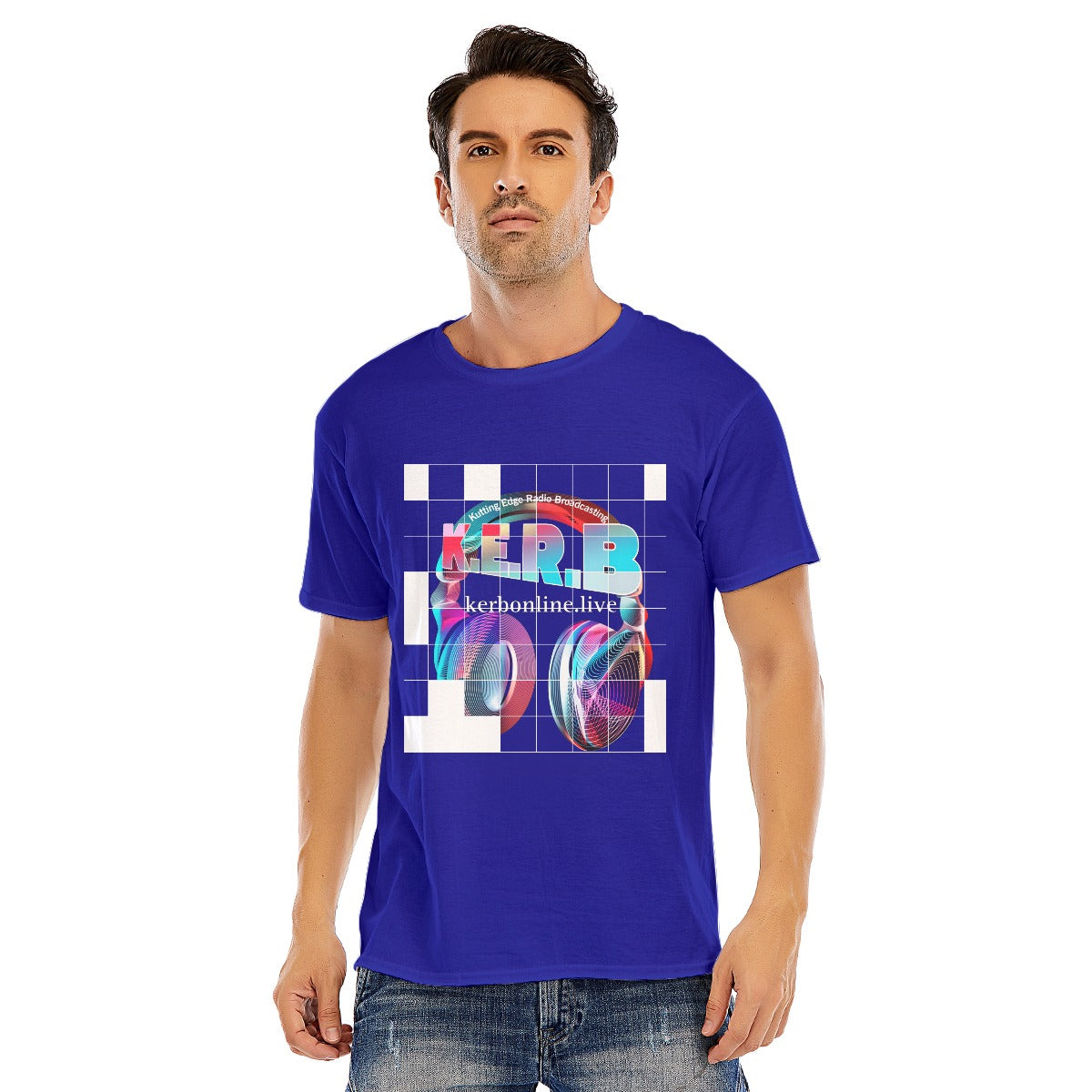 KERB GRID LOGO Unisex O-neck Short Sleeve T-shirt | 180GSM Cotton (DTF)