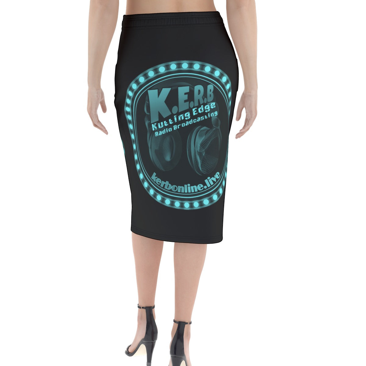 KERB Teal Logo Women's Pencil Skirt
