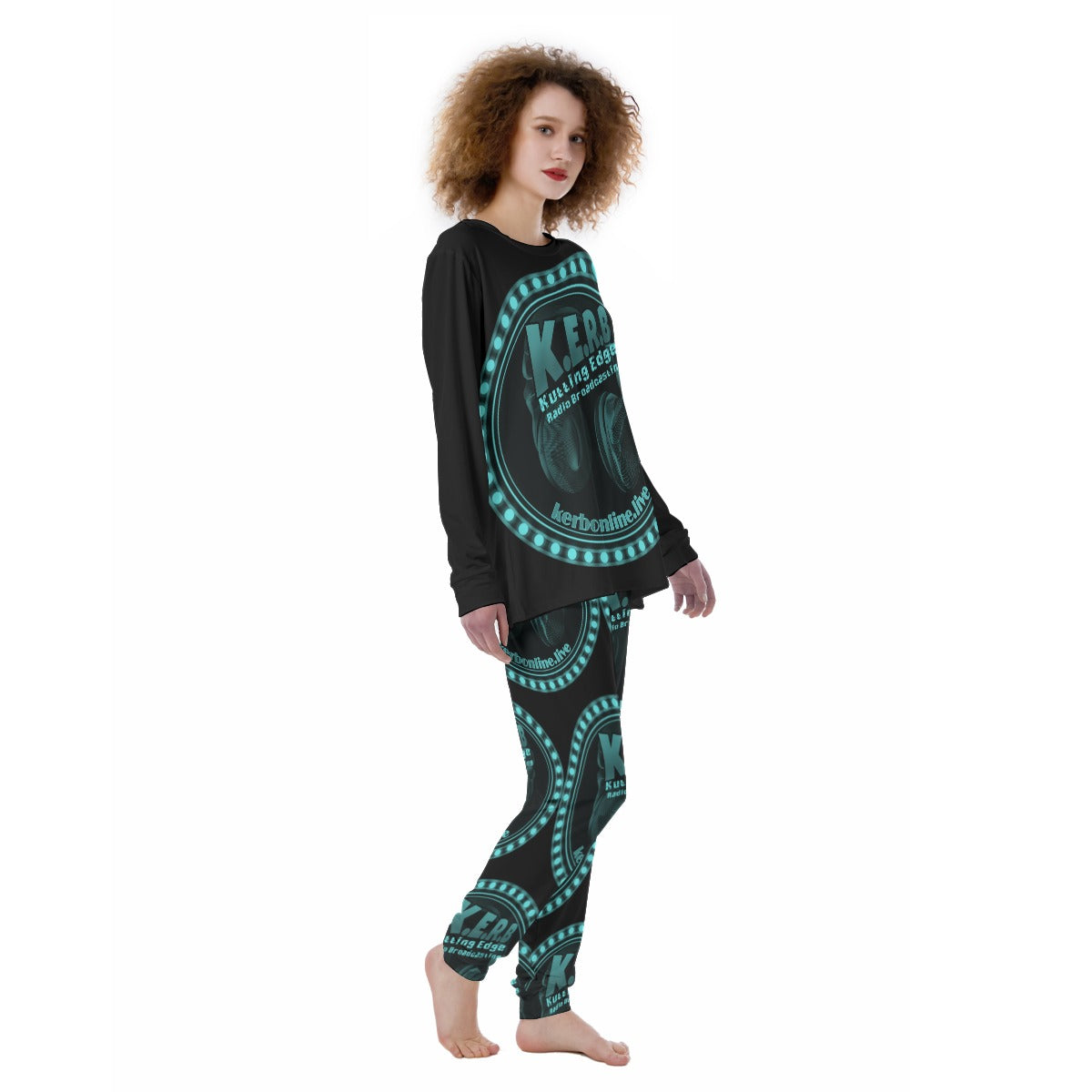 KERB Teal Logo Women's Pajamas | 190GSM Cotton