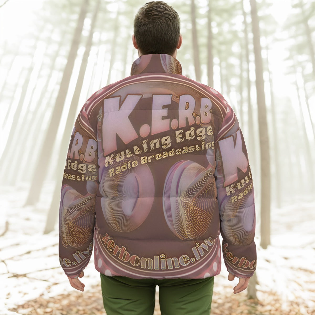 KERB Rose Gold Logo  Stand-up Collar Down Jacket