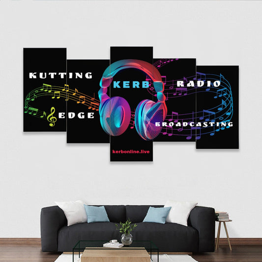 Framed five-piece KERB mural