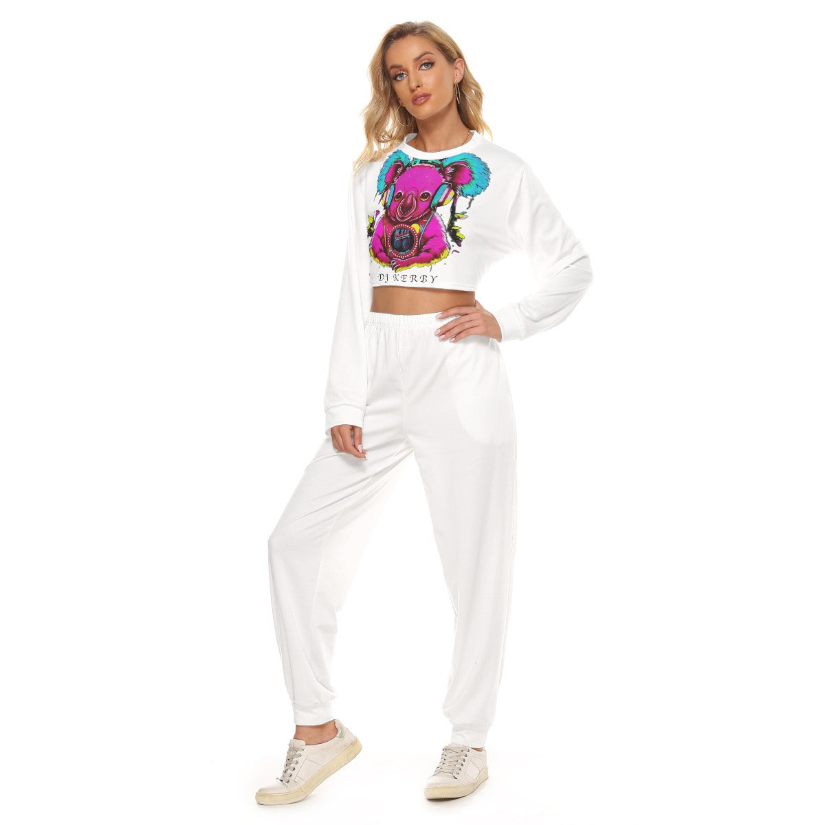 KERB DJ KERBY Mascot Women's Crop Sweatshirt Suit