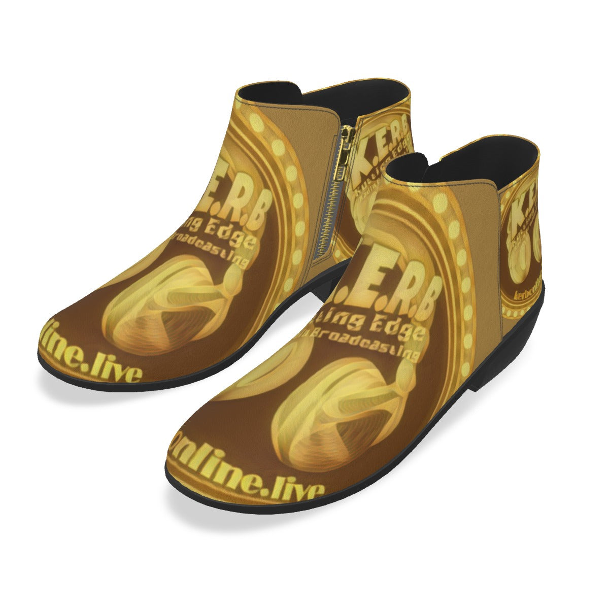 KERB Gold Rush Logo Women's Western Ankle Boots